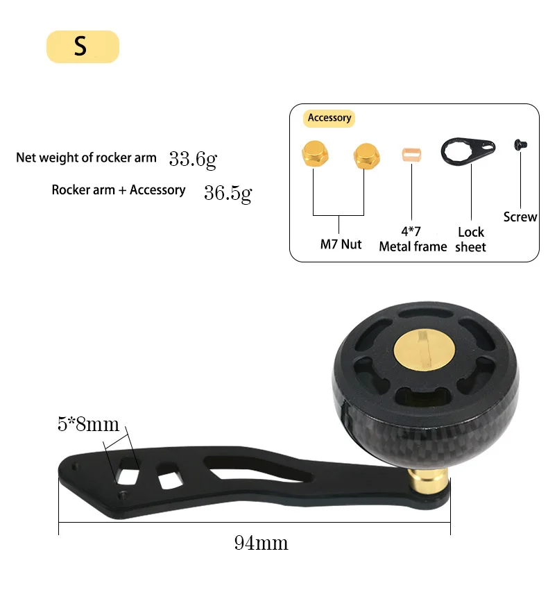 DEUKIO Single Grip костюм для S/D изменение рыболовное судно DIY флакон-капельница для воды барабан колеса Single Rocker Arm Ручка рыболовной катушки Pesca