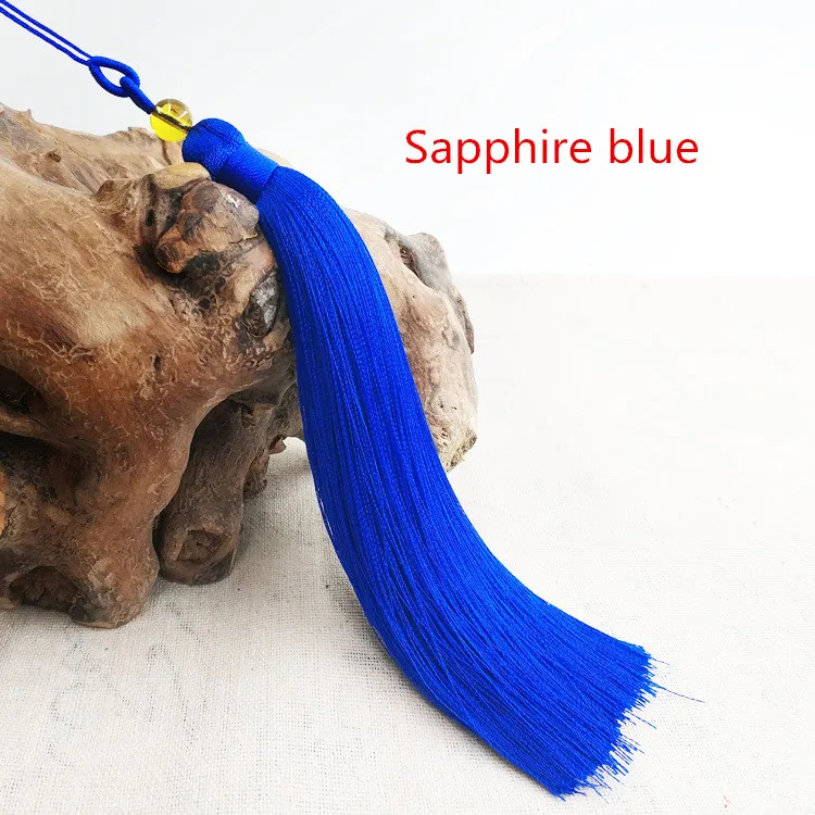 Sapphire blue 2 шт. Кристалл Кисточки Из Бисера Брелок в виде кисточки шапки ремни DIY Подвески для изготовления украшений Подвески Ремесло Аксессуары Ремесло кисточки DIY - Цвет: Sapphire blue