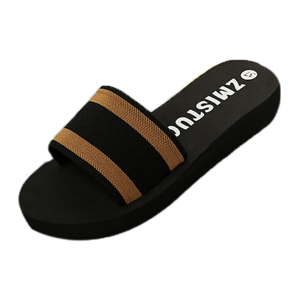 

JAYCOSIN Walking Shoes For Ladies Summer Shoes For Girls Women Shoes Platform Bath Slippers Wedge Beach Flip Flops Slippers
