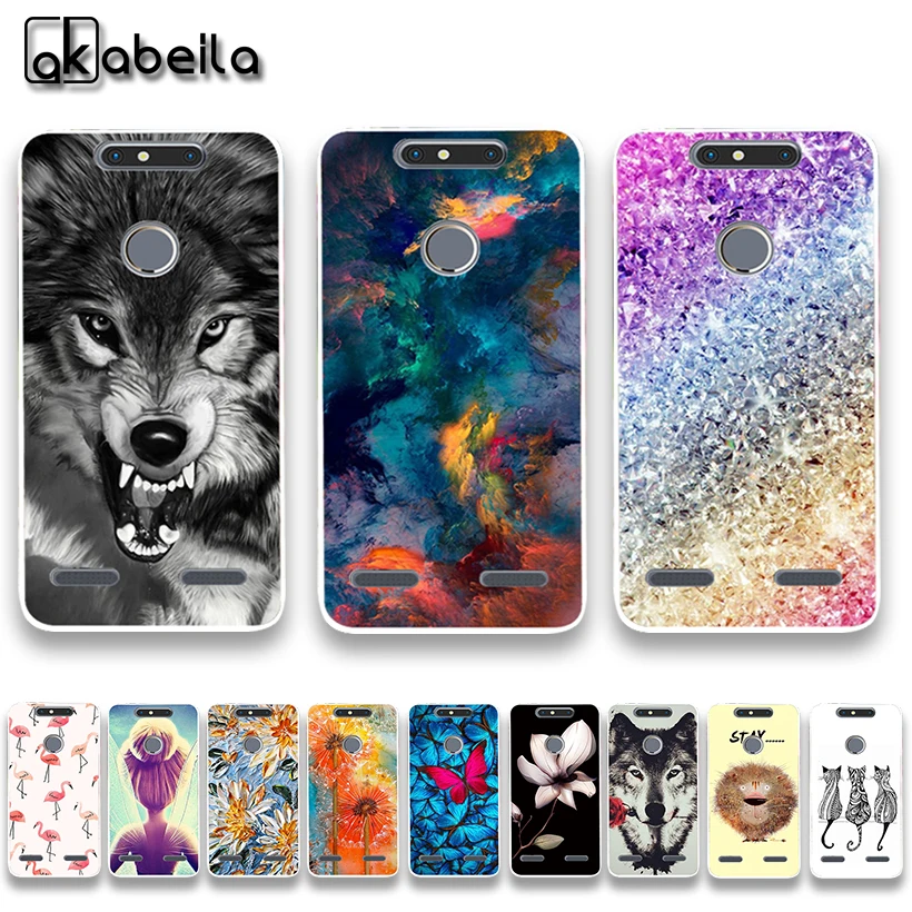 AKABEILA мягкие чехлы из ТПУ для ZTE Blade V8 Lite 5 0 дюйма Чехлы Nutella Flamingo Tetris силиконовые