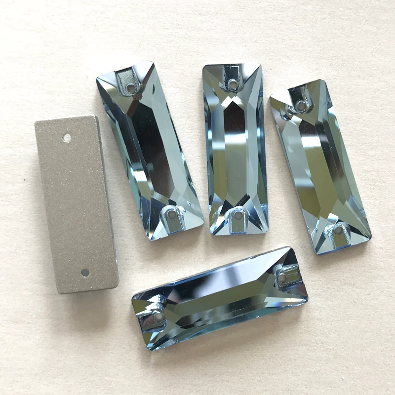 Yanruo 3255 все размеры Аквамарин отличная багетка пришить стразы плоские кристаллы для шитья