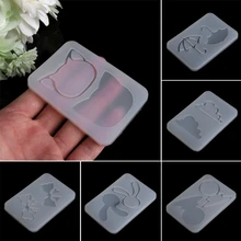 1pcs Hourglass Water Injection Mud Board Silicone Mold DIY Resin Jewelry Pendant Making