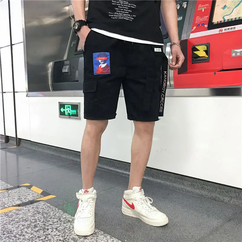Hip Hop Casual Shorts Men Ribbons Design Shorts 2019 Summer Fashion Male Short Jogger Streetwear Black Pink WG216 Hip Hop Casual Shorts Men Ribbons Design Shorts 2019 Summer Fashion Male Short Jogger Streetwear Black Pink WG216