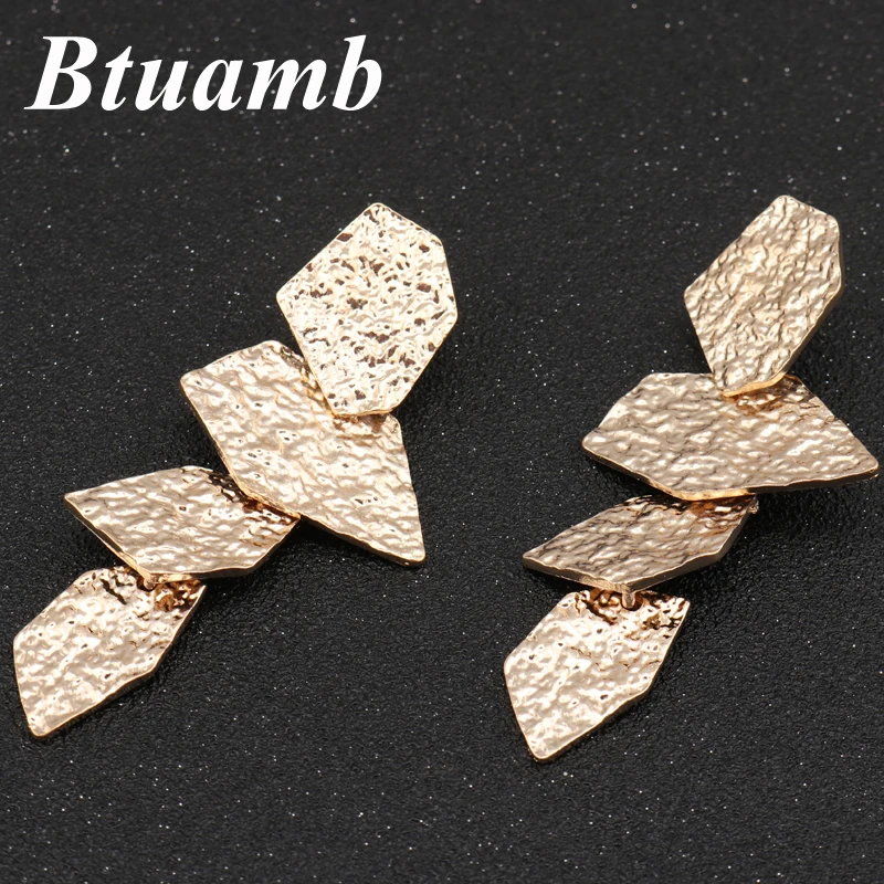 

Btuamb Punk Irregular Geometric Earrings Hot Selling Gold Silver Color Long Statement Dangle Earrings for Women Jewelry Colares