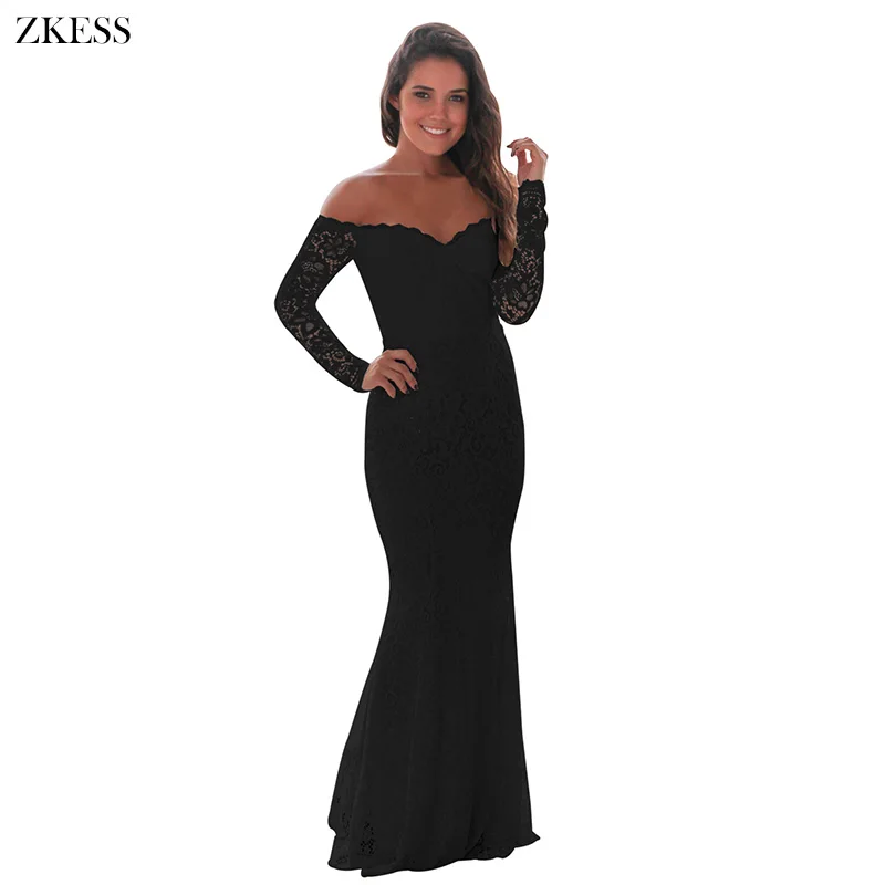 Black-Crochet-Off-Shoulder-Maxi-Evening-Party-Dress-LC61847-2-1 