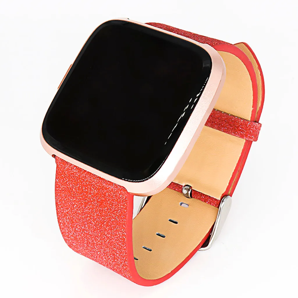 Smartwatch Smartband Bling Star Блестящий кожаный ремешок на запястье ремешок для Fitbit Versa Lite Смарт-часы ремешки для часов