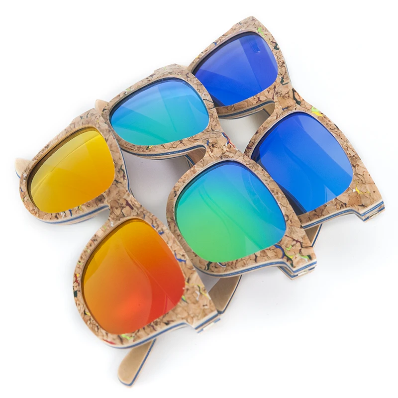 BOBO BIRD AG021 брендовые дизайнерские уникальные пробковые деревянные солнцезащитные очки для мужчин и женщин Роскошные вариации ретро очки поляризованные солнцезащитные очки в подарок