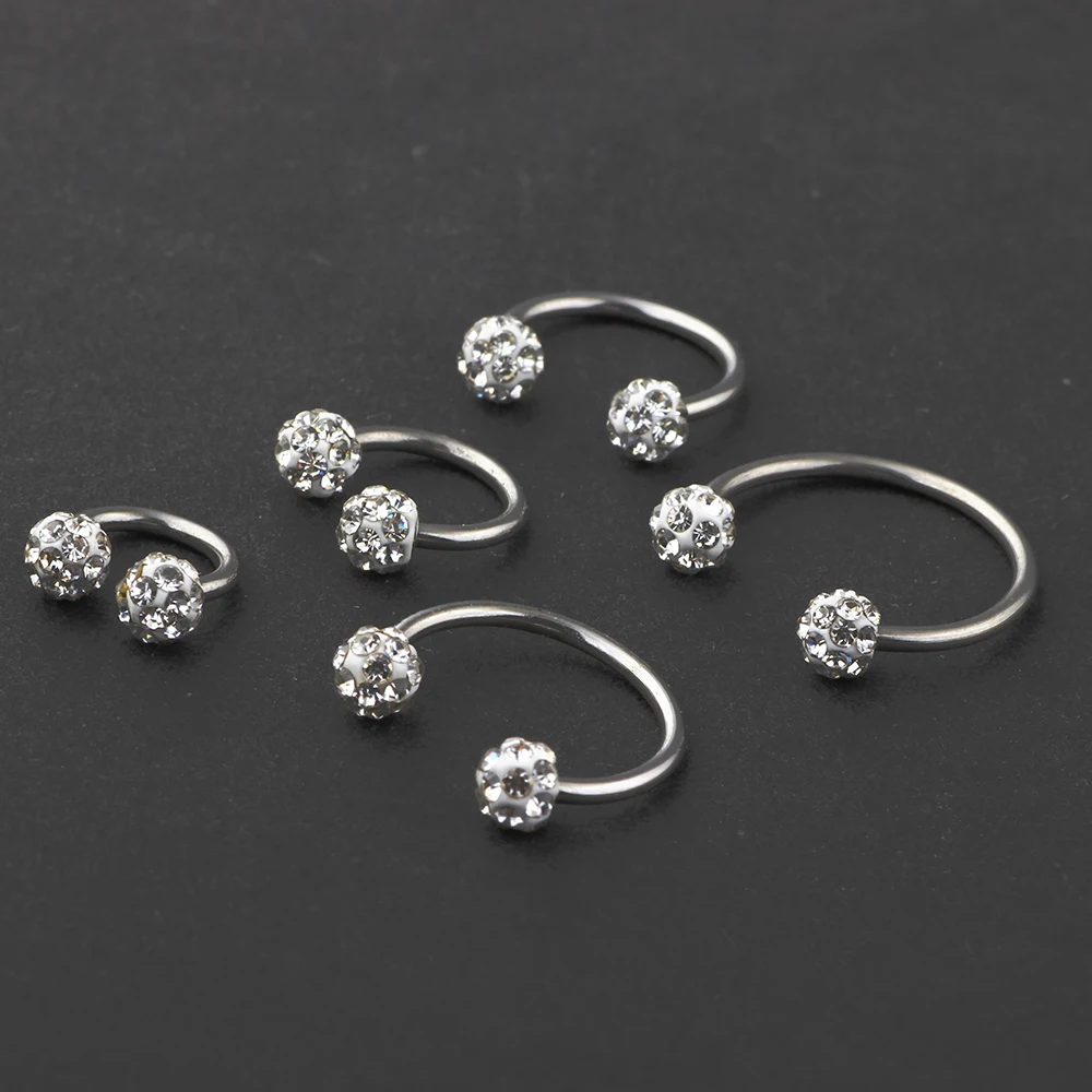 CHOSE BAR LENGTH /& THICKNESS,10 X SURGICAL STEEL LIP//TRAGUS BARS,6,8,10,12,14MM