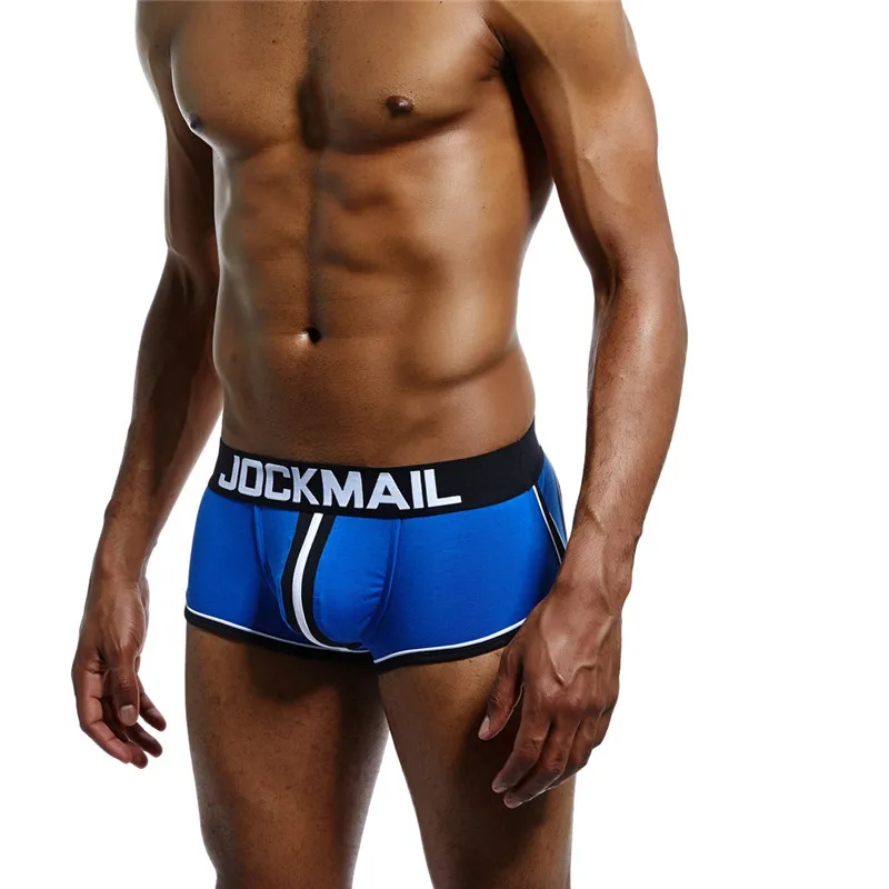 JOCKMAIL фирменфирменное Мужское нижнее белье, боксеры, шорты для геев, с мешочком для пениса, cueca, боксеры, calzoncillos hombre, мужские боксеры, шорты, трусы для сна