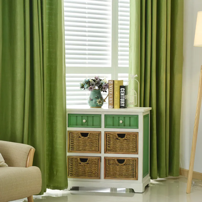 Napearl Plain Dyed Blackout Curtain Kitchen Door Window Curtains