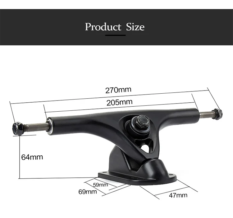 8 polegadas ponte longboard caminhões ABEC-9 rolamentos