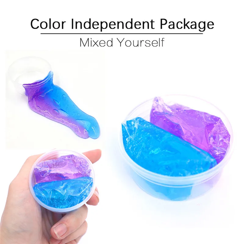 Multicolor Crystal Fluffy Mud Clay Slime Putty Plasticine Sludge Stress Relief Toys DIY Color Matching Gradient Crystal mud Multicolor Crystal Fluffy Mud Clay Slime Putty Plasticine Sludge Stress Relief Toys DIY Color Matching Gradient Crystal mud