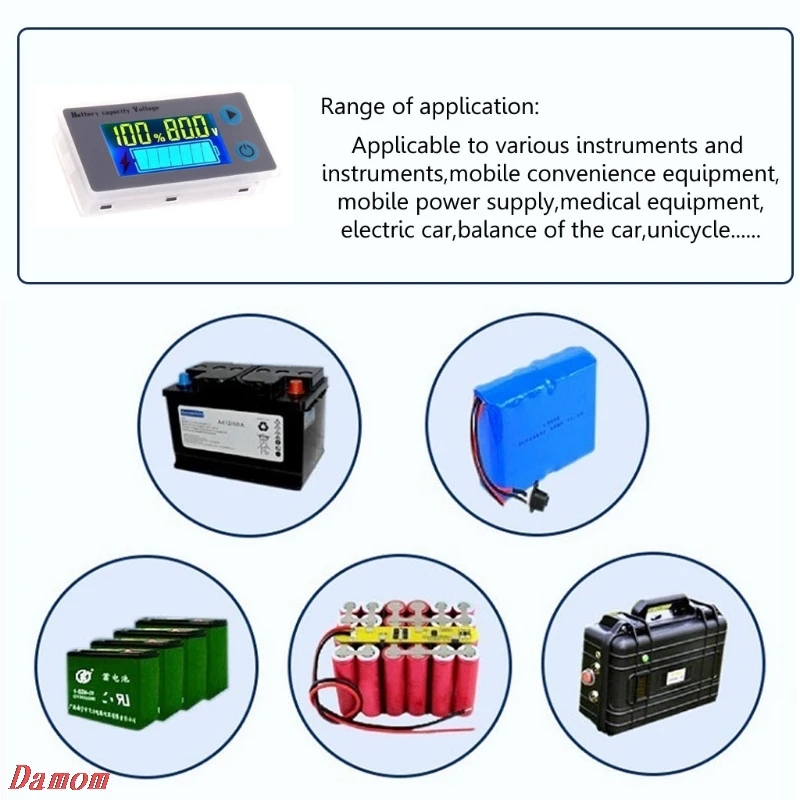 10-100 в универсальный вольтметр емкости батареи тестер ЖК-дисплей автомобиля свинцово-кислотный индикатор