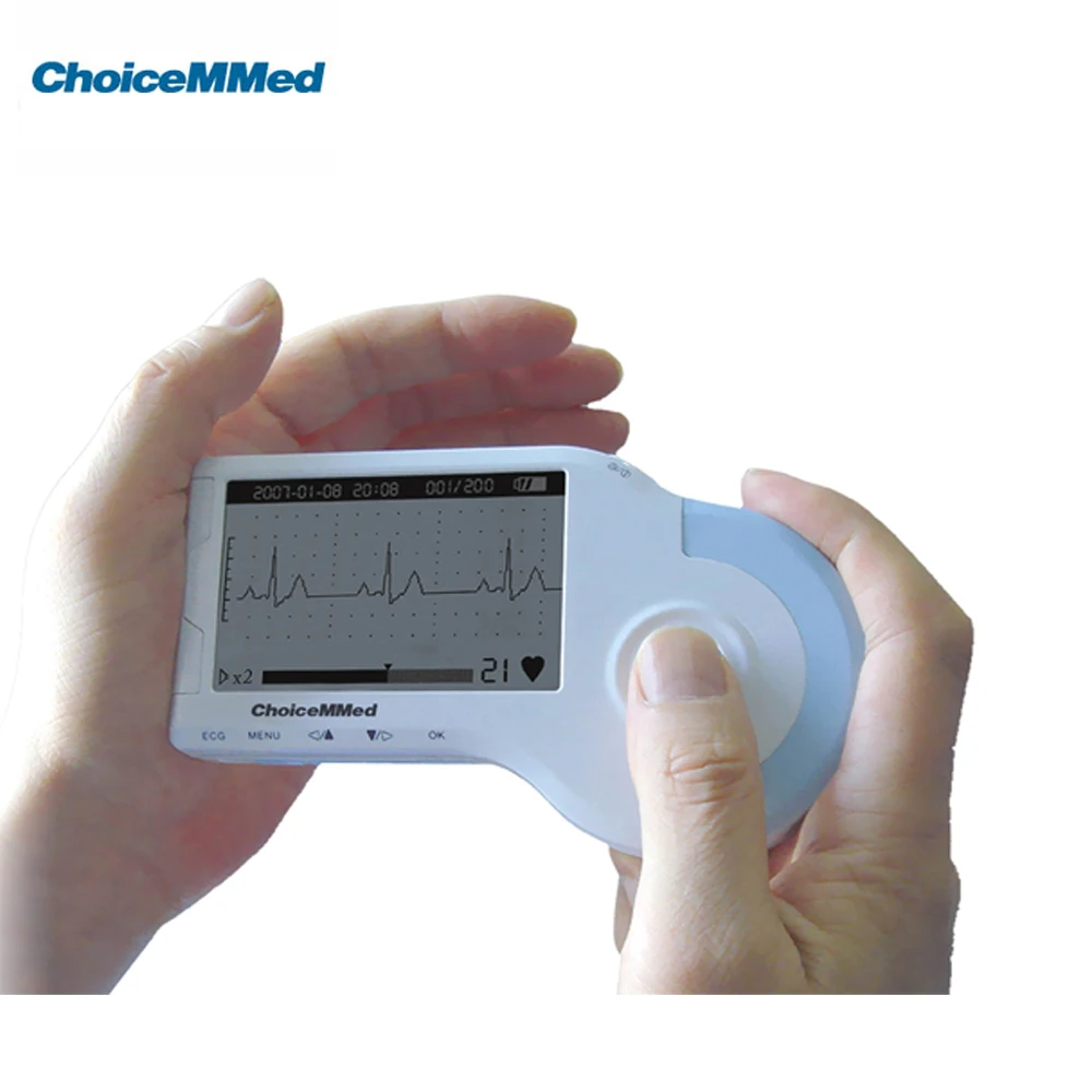 

Health Care! Portable Handheld Household ECG EKG Heart Monitor Machine LCD Screen Holter Recorder 3 Cable+10pcs Electrode Pads