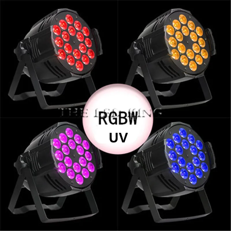 Светодиодный плоский Par 18x18 Вт RGBWA UV DMX сценические огни бизнес лампы высокой мощности свет с профессиональным для вечерние KTV Disco DJ