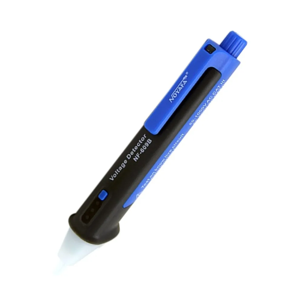 

Non Contact Electric Voltage Detector Sensitivity Adjustable Induction 50-1000V with LED Flashlight Alarm Sound Tester NF-609B