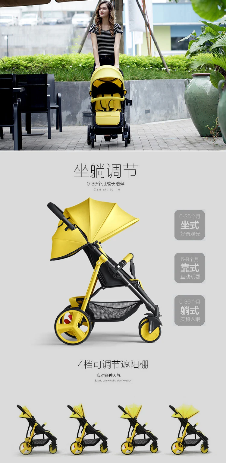Carrinho de Bebê com Sentar Sentar e Deitar Leve e Carrinhos de Guarda chuva Guarda chuva do Bebê Carrinho de Criança kg de Alta Sld de Conversão 6 Vista e Deitar Livre Super do Bebê 24 umbrella strollers