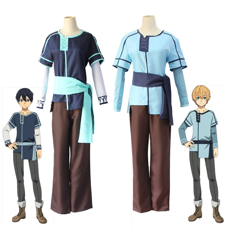 Sword Art Online Alicization Kirito Kirigaya Kazuto Eugeo Synthesis Thirty-two Cosplay Costumes SAO Men Uniform Sword Art Online Alicization Kirito Kirigaya Kazuto Eugeo Synthesis Thirty-two Cosplay Costumes SAO Men Uniform