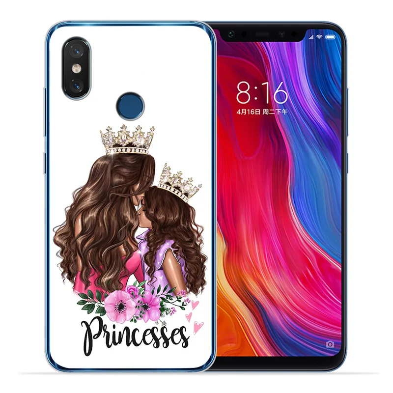 Роскошные для малыша и мамы; queen женщина для Xiaomi Redmi Mi 8 6 A2 Lite 5X 6X A1 6A 4X 4A 5 Plus Note 4 5A Prime Pro крышка чехол Coque Etui