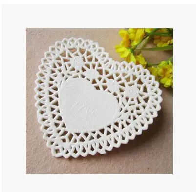 

Wholesale 4" Heart Lace Paper Doilies / Wedding Doyleys,Free Shipping!!