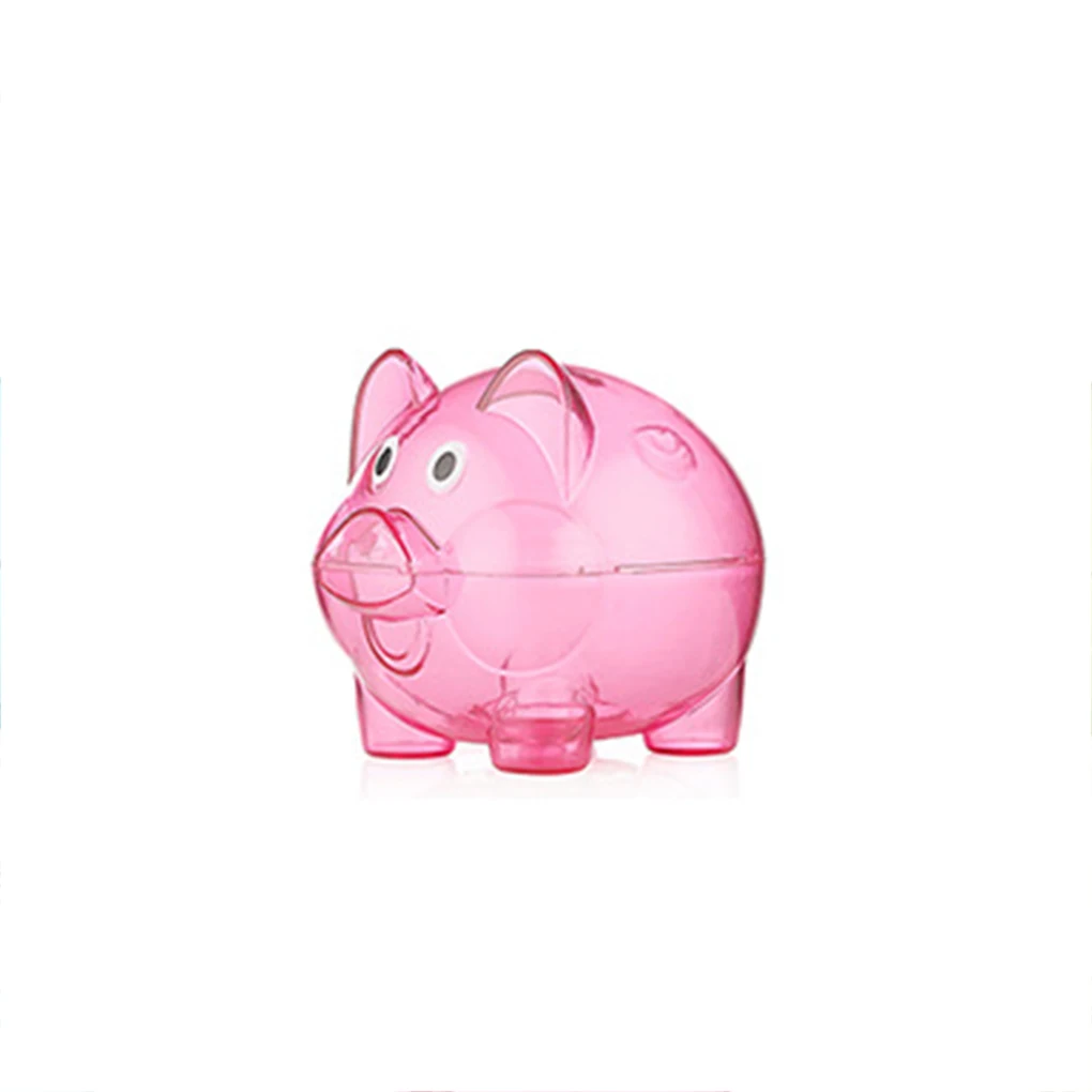 Прозрачный Пластик экономия денег Коробка Чехол монеты копилка с поросенком из мультика в форме сердца - Цвет: no5 Small