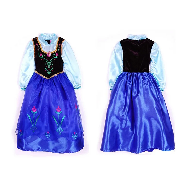 Girl Dress Kids Baby Snow Queen Toddler Girls Anna costume Girls Party Carnival Princess Children Clothes Clothing 16