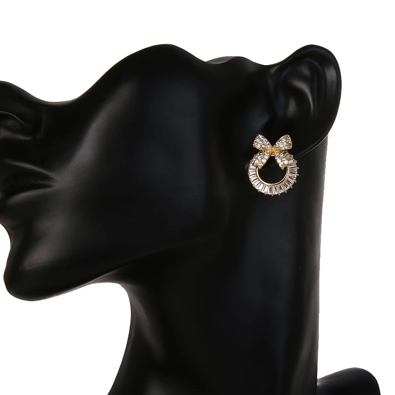 Модные круглые циркониевые милые серьги-кольца с серебристым цветом женские вечерние Роскошные обручи серьги ювелирные изделия подарок Brincos