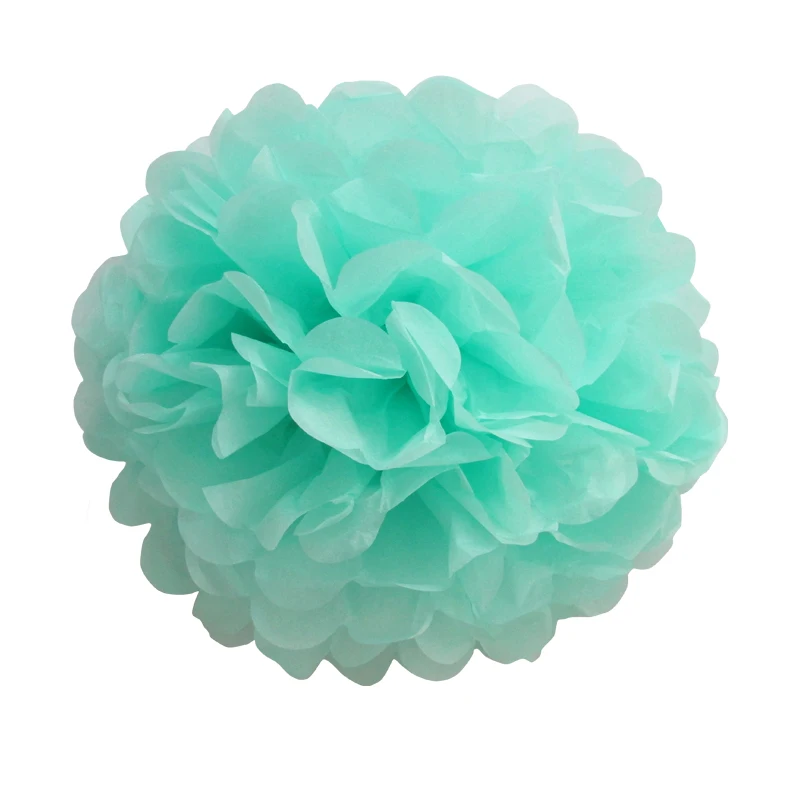 10-pieces-per-lot-Mint-Green-Tiffany-Blue-Tissue-Paper-Pom-Poms-Wedding-Garden-Home-Party