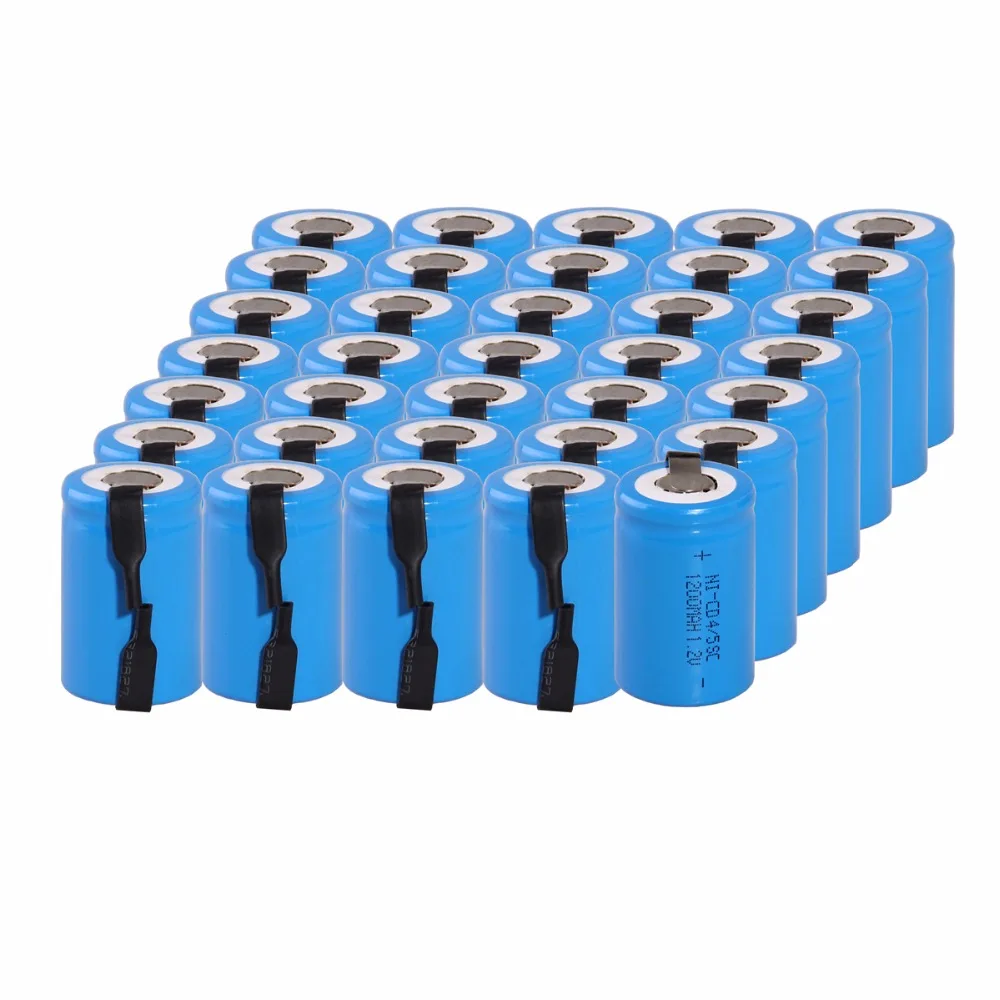 35 pcs 4/5SC 1200mah 1.2v battery NICD rechargeable batteria for makita bosch B&ampD Hitachi metabo dewalt accumulator power tools |