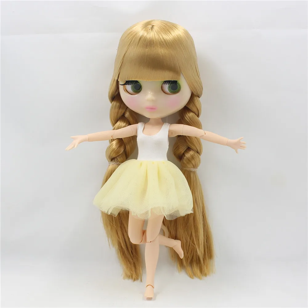 

Joint body Nude blyth dolls blond hair Factory doll transparent face