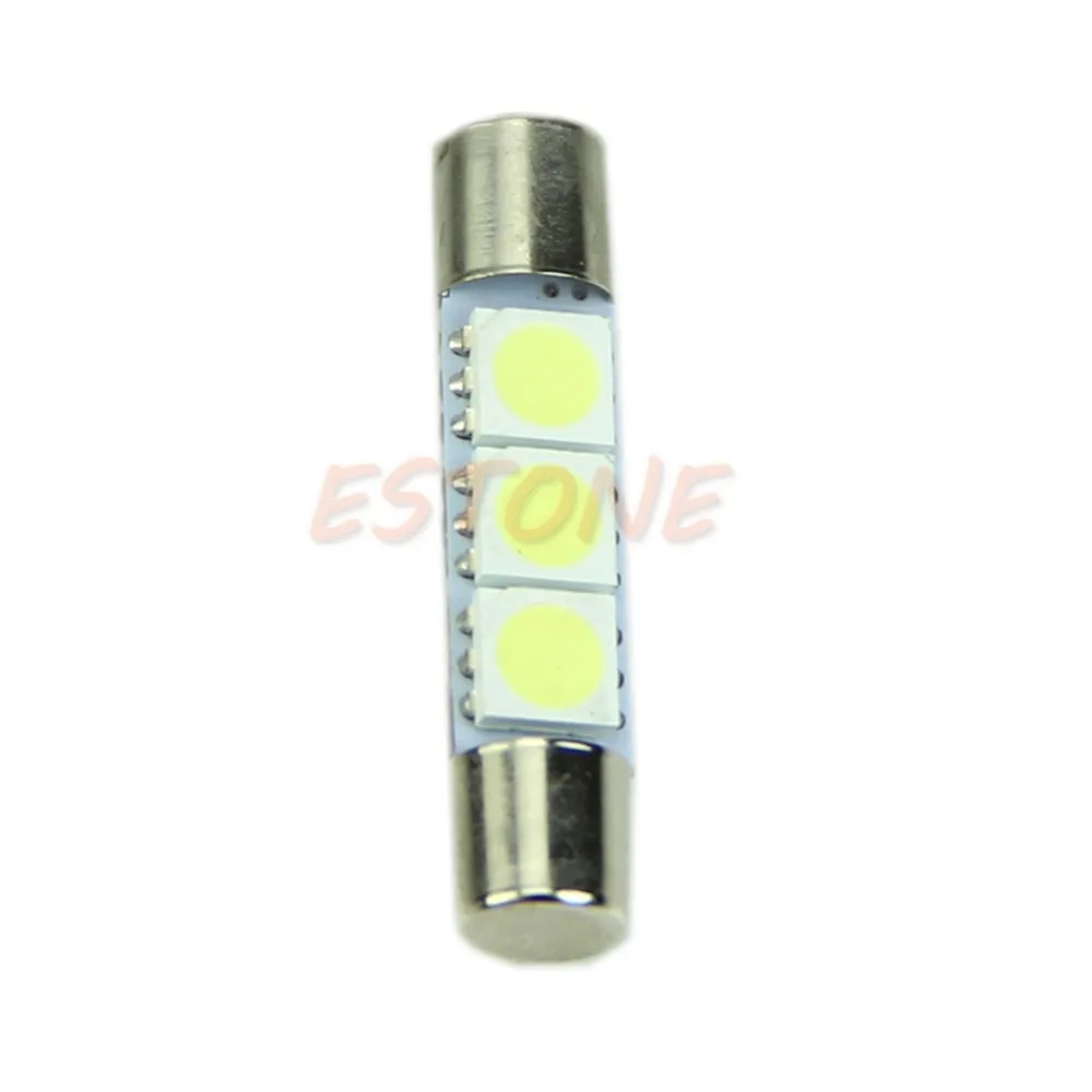 

1Pc T6 3-SMD 5050 White LED Bulbs For Car Sun Visor Vanity Mirror Fuse Lights