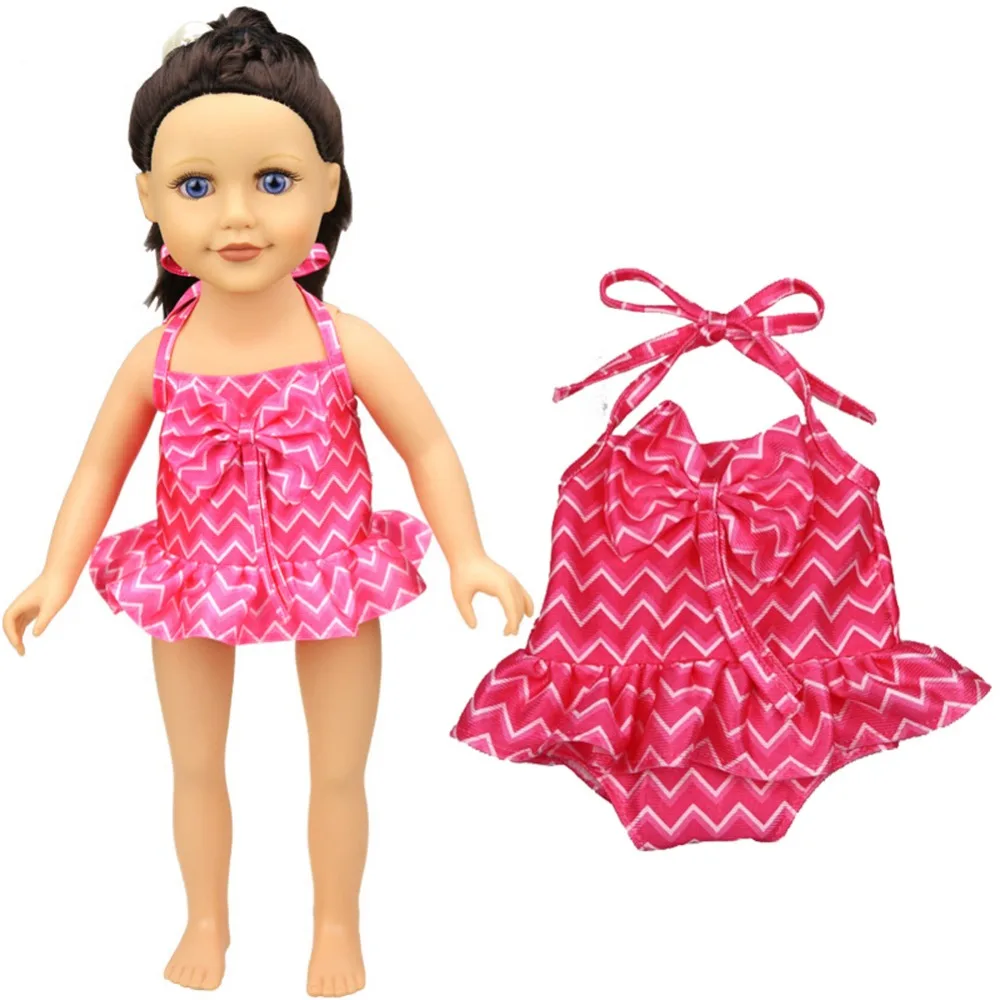 Doll Rose Clothes Fits For 18 American Girl Doll Fashion SwimSuit Summer Swimwear Our Generation Doll