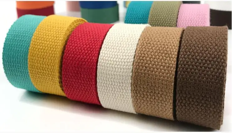 

20mm width 10M length Heavy Canvas Webbing Ribbon Canvas Webbing strap DIY Durable Strap tape For belt Bag luggage 40 color