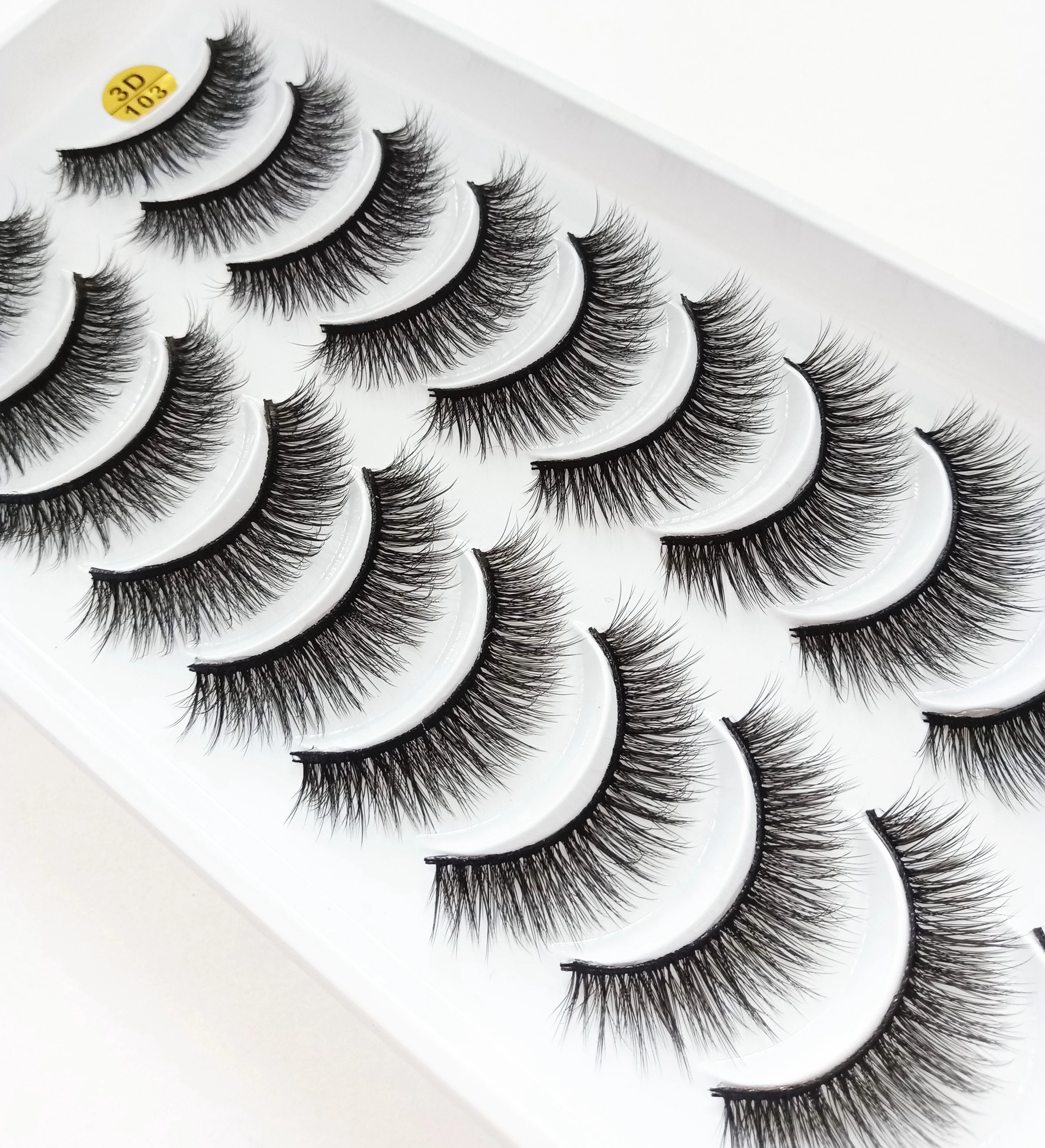 

HBZGTLAD 10pairs 3D Mink Lashes Natural Long False Eyelashes Dramatic Volume Fake Lashes Makeup Eyelash Extension Silk Eyelashes