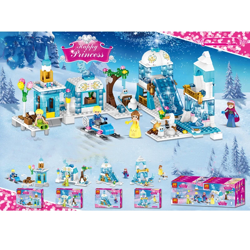 

Firends Snow Princess Castle Park Model Building Blocks Brick compatible Legoings Educational Toys For Children Gift