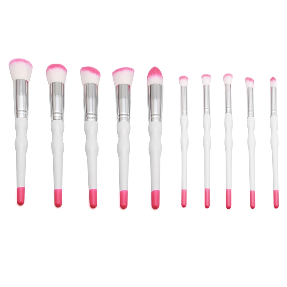 10Pcs Gourd Handle Makeup Brush Set Powder Blush Foundation Eye Shadow Brush Soft Hair Cosmetic Brushes For Flawless Makeup (2)