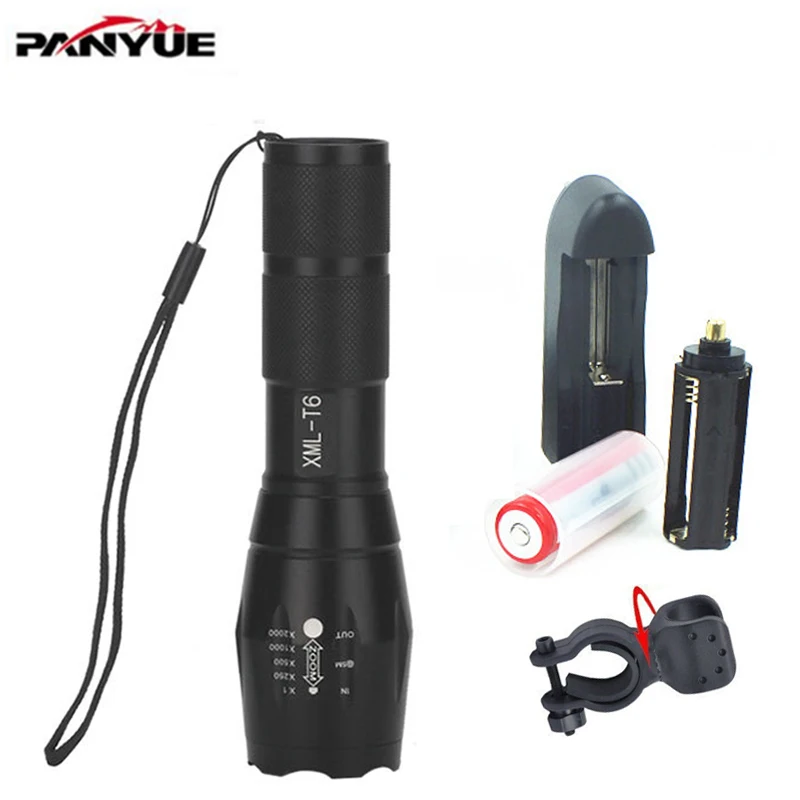 Panyue A100 Lanterna фонарик XM-T6 5000lm светодиодный Масштабируемые linternas тактический фонарь