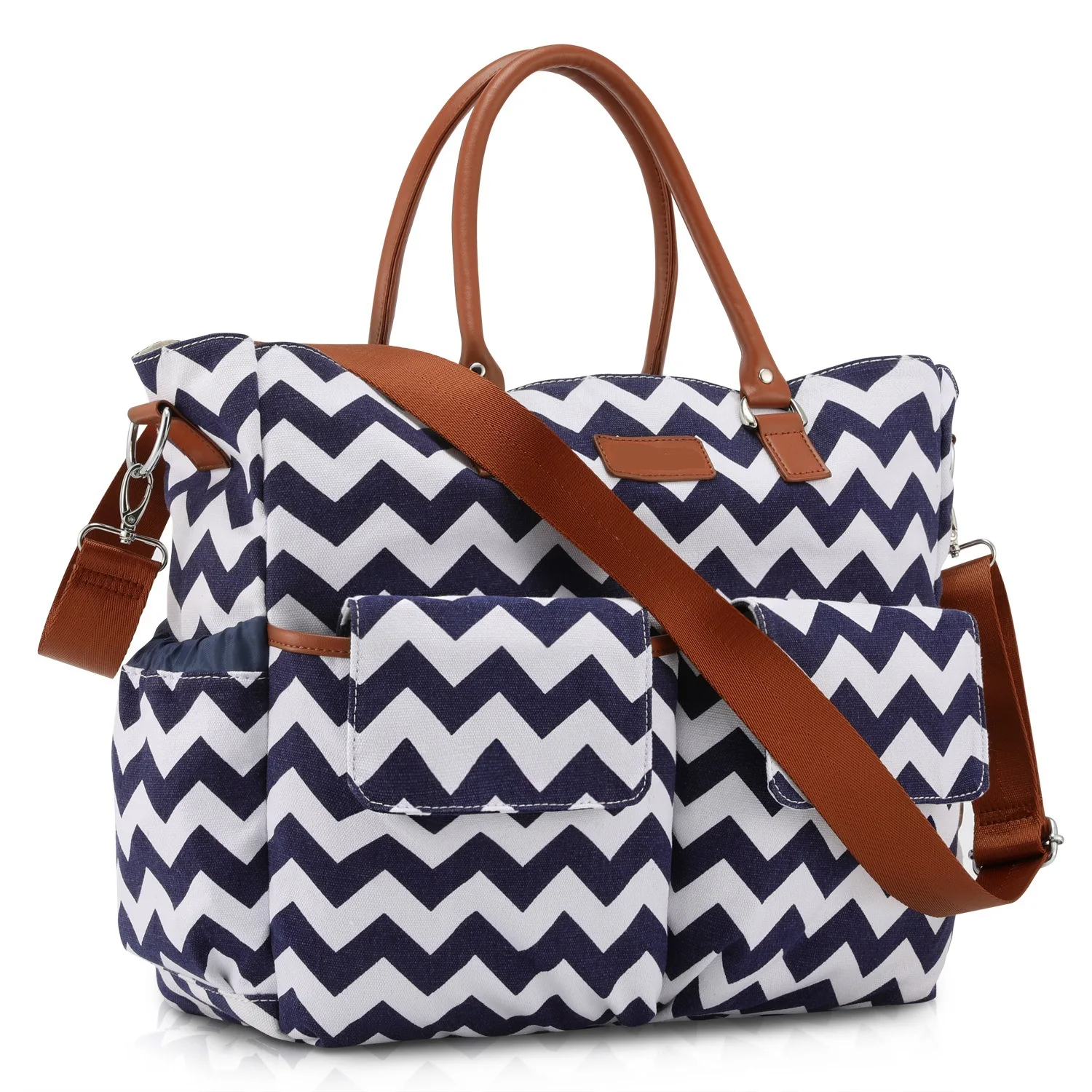 

High-capacity Ripple Maternal and Infant Bags Multi-function Handbag Hot sell waterproof Mummy Bag canvas
