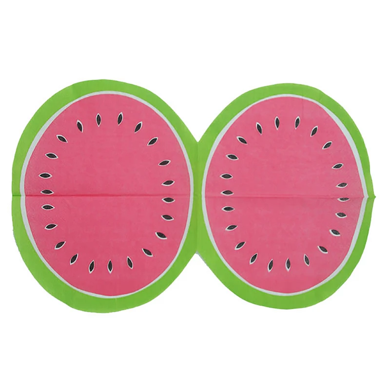

20Pcs Watermelon Paper Napkin Disposable Party Tableware for Wedding Hawaiian Birthday Party Decorations Supplies