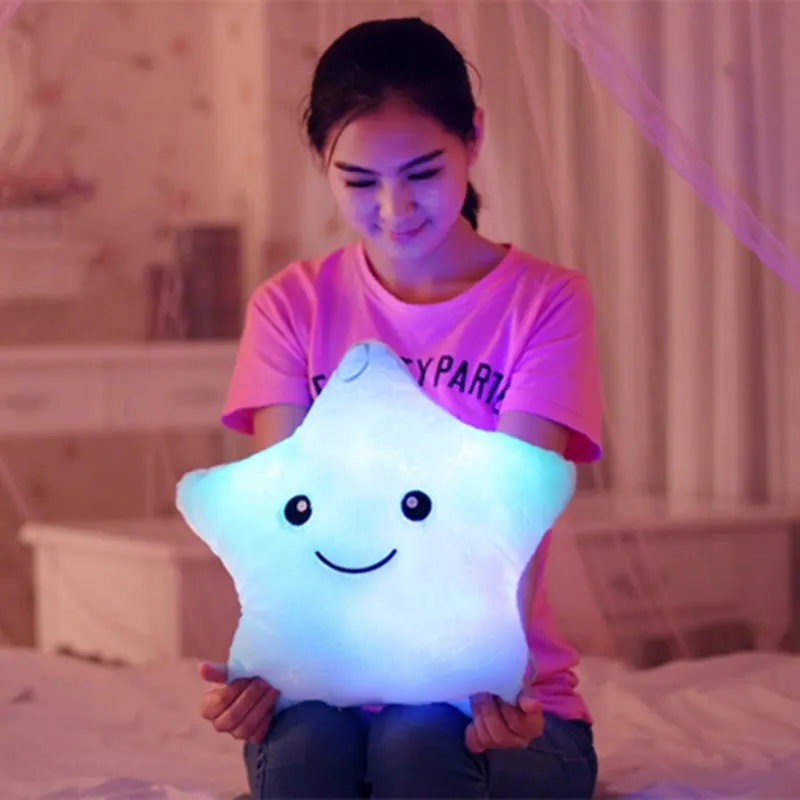 1 шт. 40 см* 35 см светодиодный световой музыка звезда плюшевая подушка светящиеся плюшевая стильная подушка игрушки подарки на день рождения подарки для валентинки