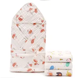 90*90 см Новые 6 слоев муслина хлопка с капюшоном детское одеяло Манта детская ванночка Полотенца маленьких пеленать конверты детские