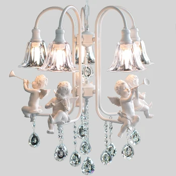 

Modern crystal Chandeliers with the angel for living room light modern lamps lustre lights led Chandelier Indoor Home Lighting