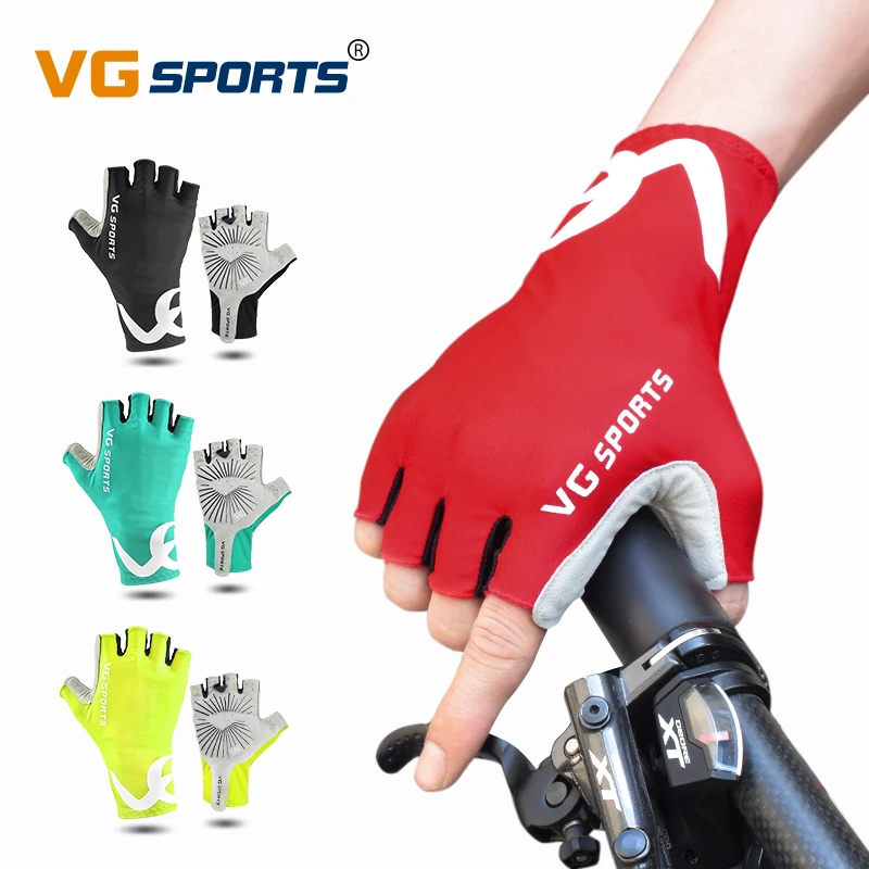 

VG sports Breaking Wind Cycling Half Finger Gloves Anti-slip Bicycle Lycra Fabric Mittens MTB Gloves Racing Road Bike Glove
