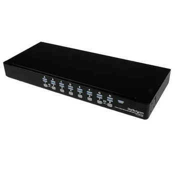 

StarTech.com 16 Port 1U Rackmount USB KVM Switch with OSD, 1920 x 1440 pixels, Rack mounting, 1U, Black