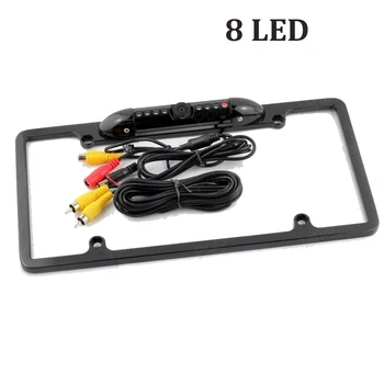 

Universal 8 LED night vision for US and Canada Car License Plate Frame Rear View Backup Camera 135 Degree reverse camera