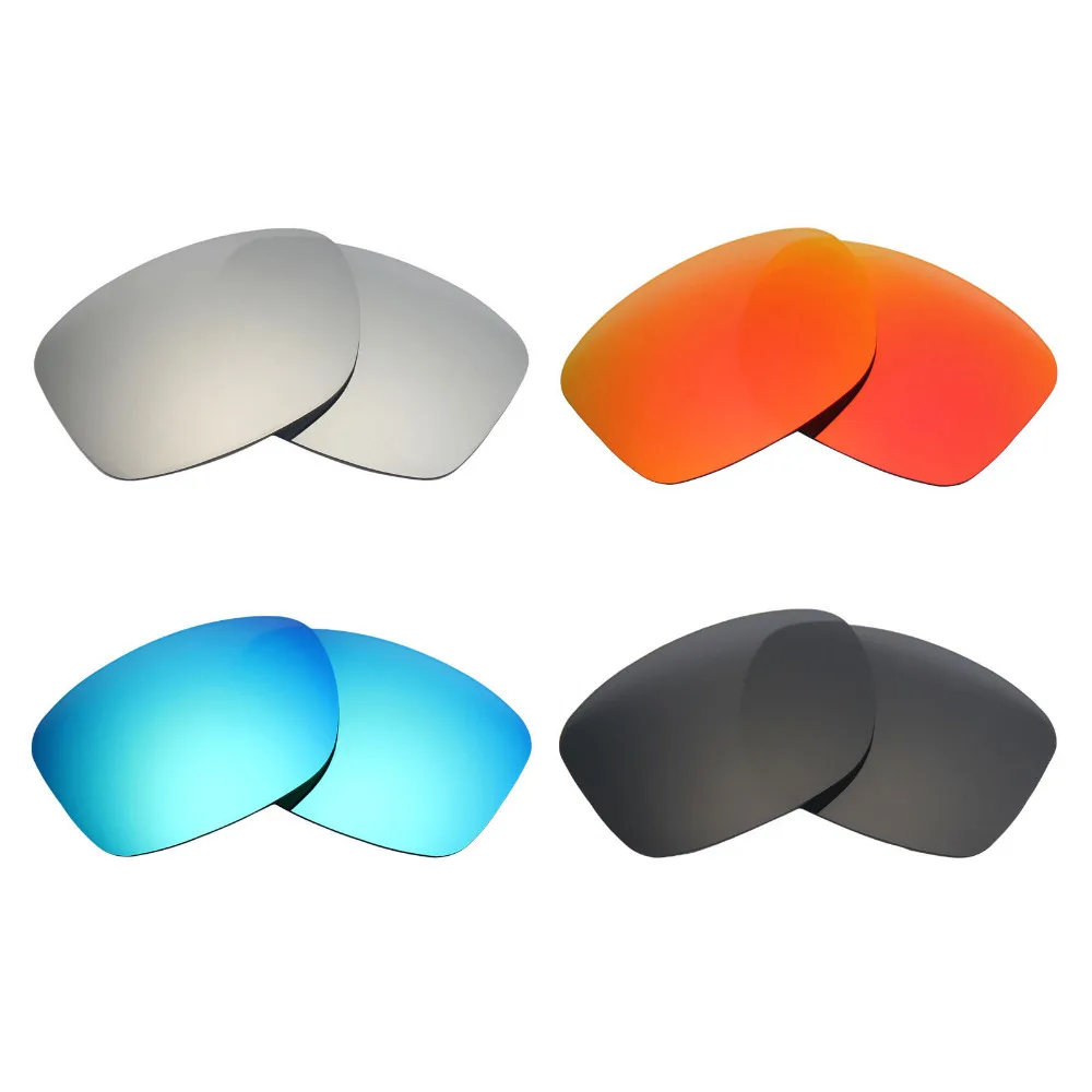 4 Pairs Mryok POLARIZED Replacement Lenses for Oakley Jupiter Squared Sunglasses Stealth Black 