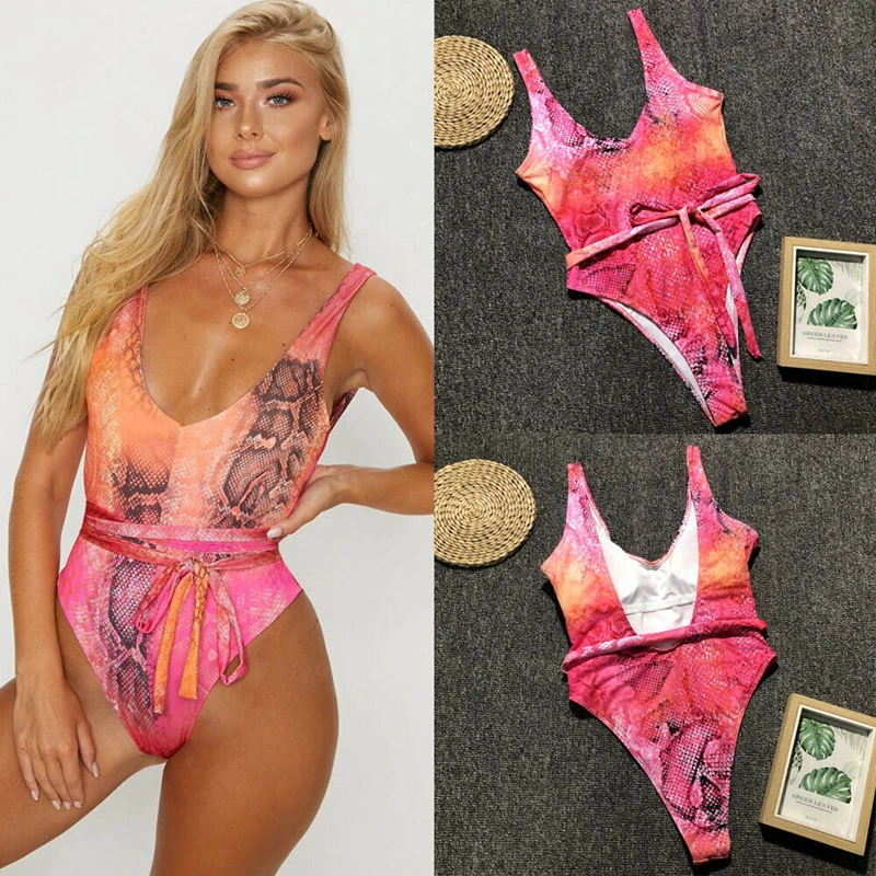 

Women Monokini Swimsuit Swimwear One-piece Push Up Bathing Bikini Beachwear