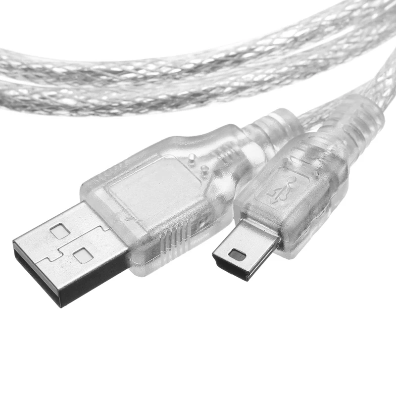 Высокое качество прочный двойной USB 2,0 «Папа-папа» Mini USB B(папа) 5-контактный кабель для передачи данных для 2,5 жесткий диск для жесткого диска MP3 Камера