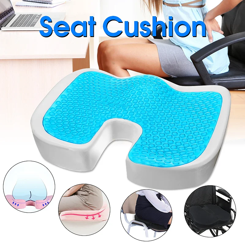 

Gel Memory Foam Seat Cushion U Type Cooling Effect Orthopedic Coccyx Sciatica Tailbone Relief for Office Home