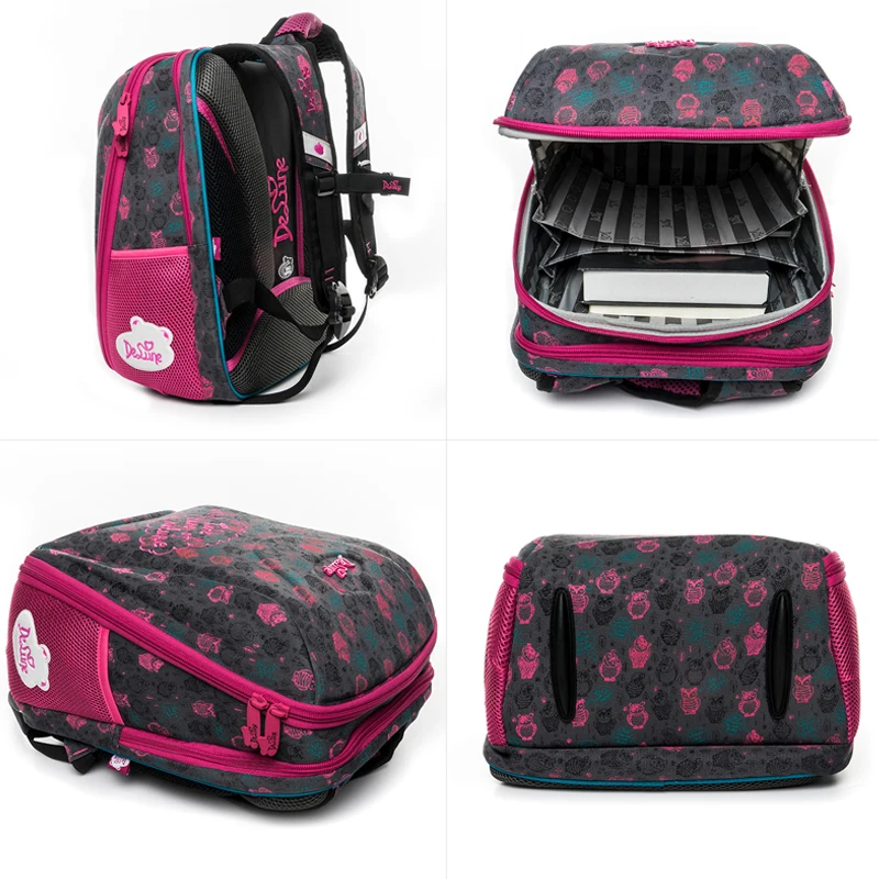 Delune брендовые Детские Водонепроницаемые Светоотражающие школьные сумки для детей 1-3 класса 7-series ортопедические школьные рюкзаки для девочек школьные сумки
